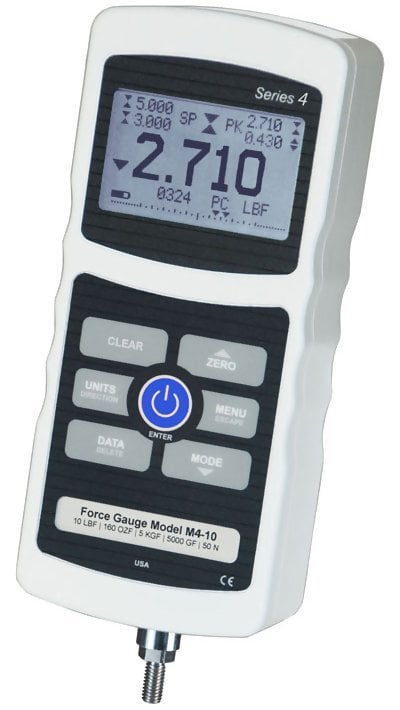 Mark-10 M4-2 Advanced Digital Force Gauge Series 4, 2 lbf / 1 Kg  / 10 N Capacity