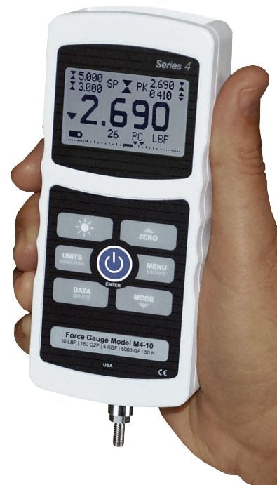 Mark-10 M4-2 Advanced Digital Force Gauge Series 4, 2 lbf / 1 Kg  / 10 N Capacity