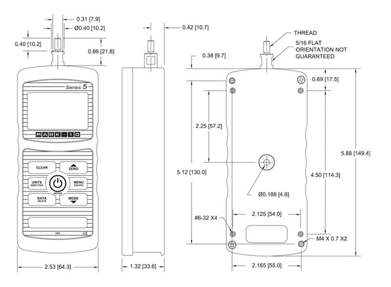 Mark-10 M5-2-COF Medidor de Coeficiente de Fricción