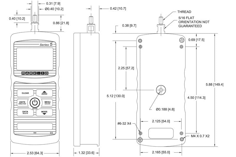 Mark-10 M5-2-COF Medidor de Coeficiente de Fricción